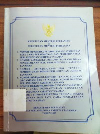 Keputusan Menteri Pertanian & Peraturan Menteri Pertanian