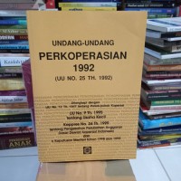 Undang-Undang Perkoperasian 1992 (UU No. 25 Th. 1992)