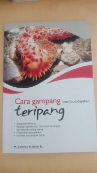 Cara Gampang Membudidayakan Teripang